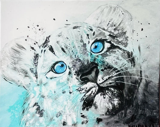 Malen nach Zahlen - Blauäugiges Baby 🦁💙