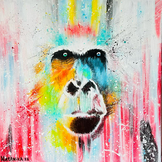 Malen nach Zahlen - Regenbogenaffe 🐵🌈