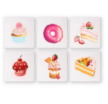 Mini Malen-nach-Zahlen-Set – „Süße Versuchung“ (6 Motive, 15x15 cm)