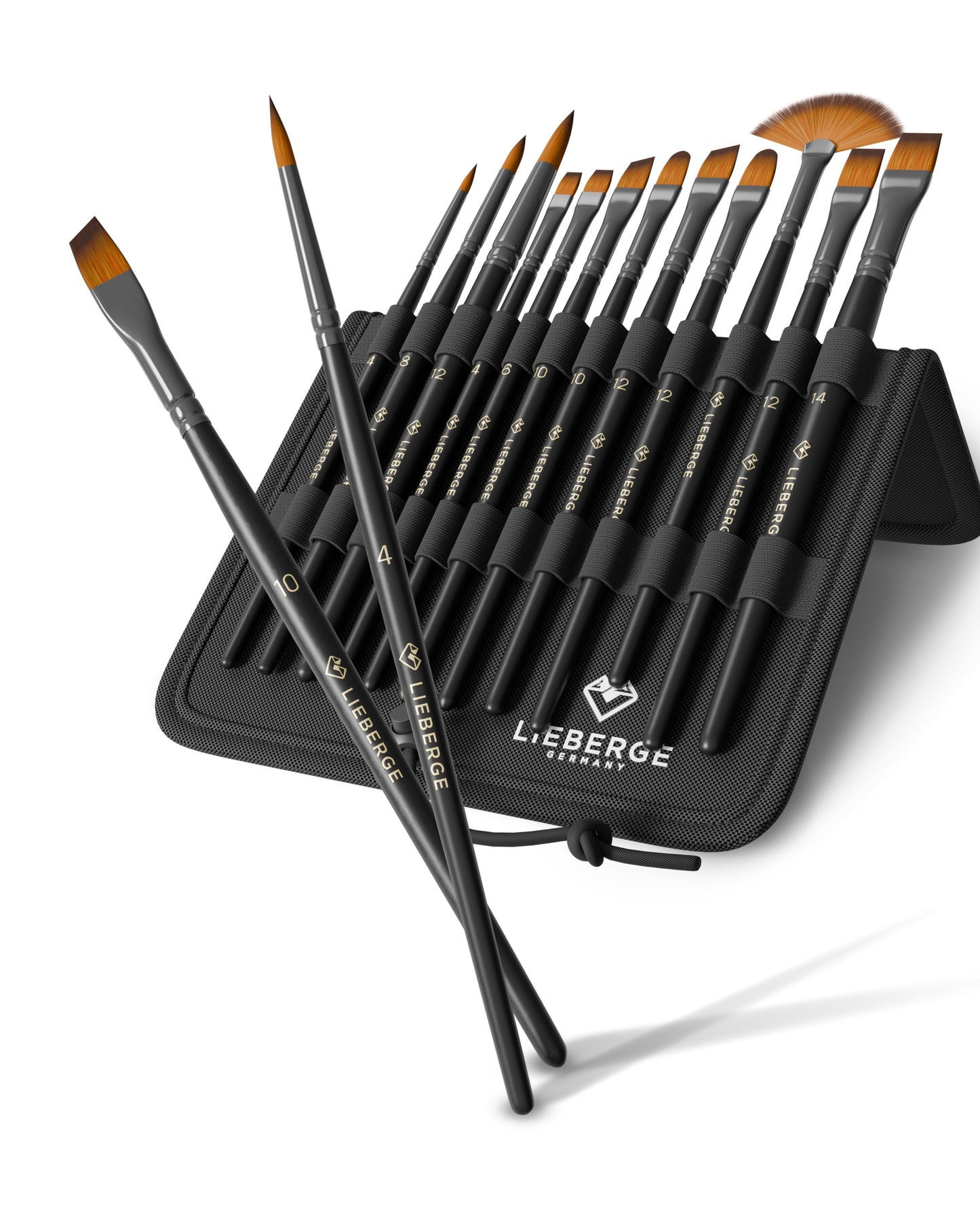 LIEBERGE Künstlerpinsel-Set KLASSIK (12 Pinsel) im Aufstell-Etui