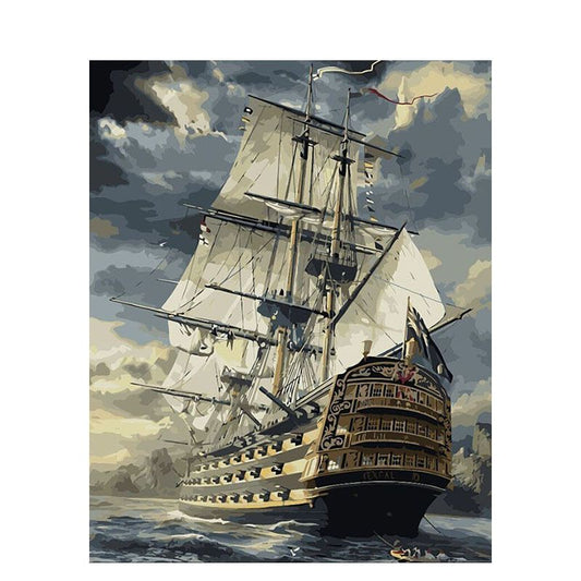 Malen nach Zahlen -Altes Kriegsschiff Der Malennachzahlen shop 