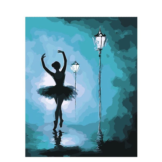 Malen nach Zahlen - Ballerina im Laternenlicht Der Malennachzahlen shop 