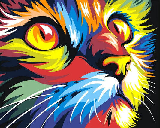 Malen nach Zahlen - Bunte Katze Der Malennachzahlen shop