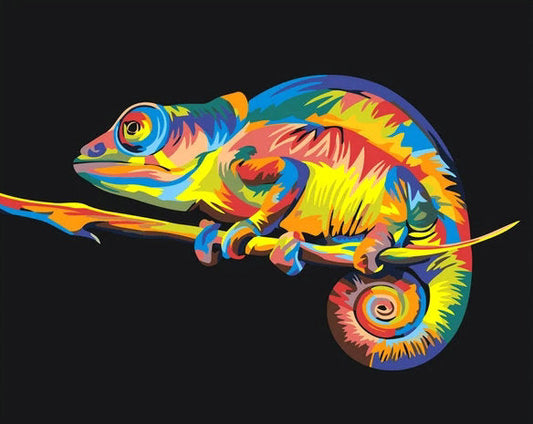 Malen nach Zahlen - Bunter Leguan Der Malennachzahlen shop