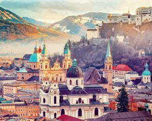 Malen nach Zahlen - Die Kirche im Dorf Der Malennachzahlen shop