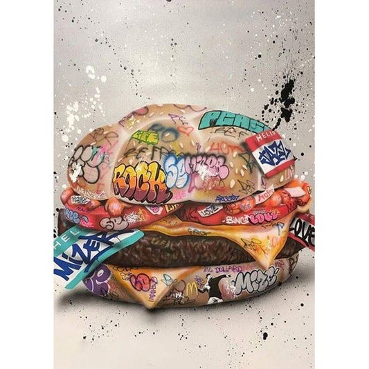 Malen nach Zahlen - Graffiti Cheesburger Der Malennachzahlen shop