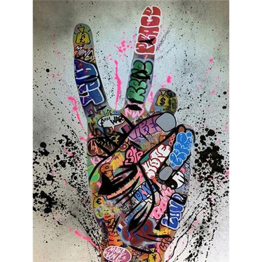 Malen nach Zahlen - Graffiti Peace and Love Der Malennachzahlen shop