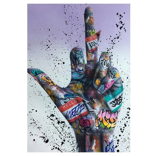 Malen nach Zahlen - Graffiti Stinkefinger Der Malennachzahlen shop