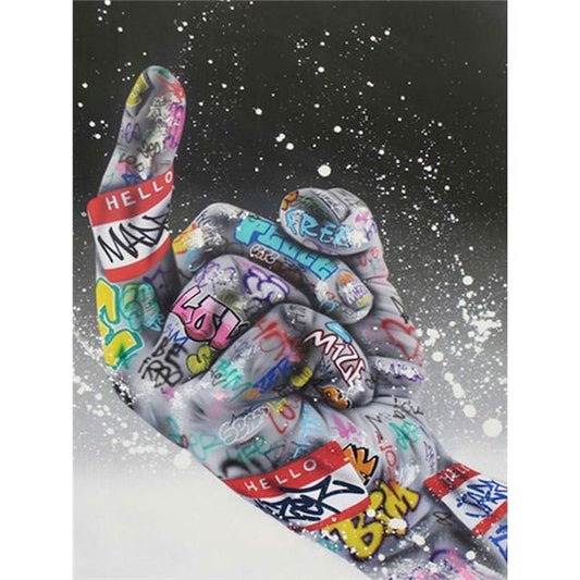 Malen nach Zahlen - Graffiti abstrakte Hand Der Malennachzahlen shop