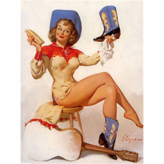 Malen nach Zahlen - PinUp Cowgirl Der Malennachzahlen shop