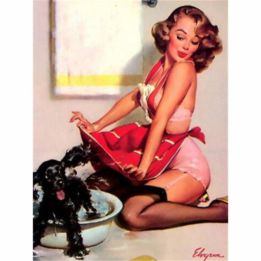 Malen nach Zahlen - PinUp Hundebad Der Malennachzahlen shop