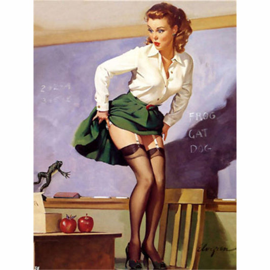 Malen nach Zahlen - PinUp mit Frosch Der Malennachzahlen shop