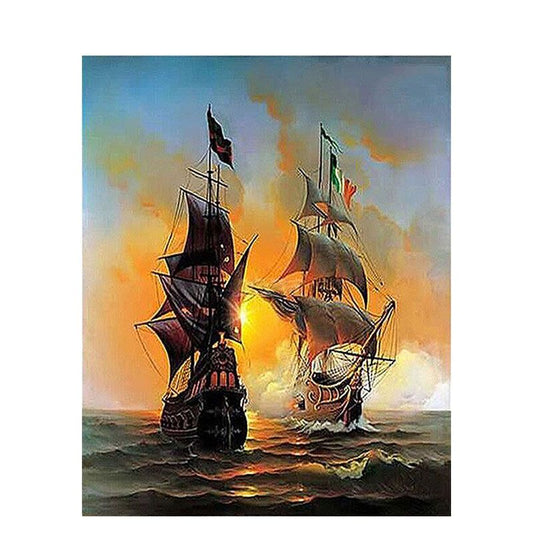 Malen nach Zahlen -Piraten Gefecht Der Malennachzahlen shop