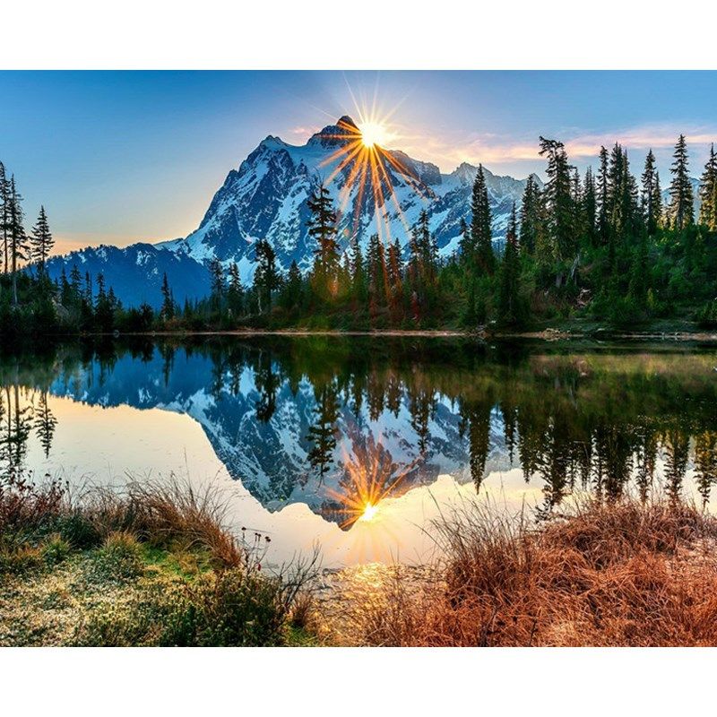 Malen nach Zahlen - Sonnenuntergang in den Bergen Der Malennachzahlen shop