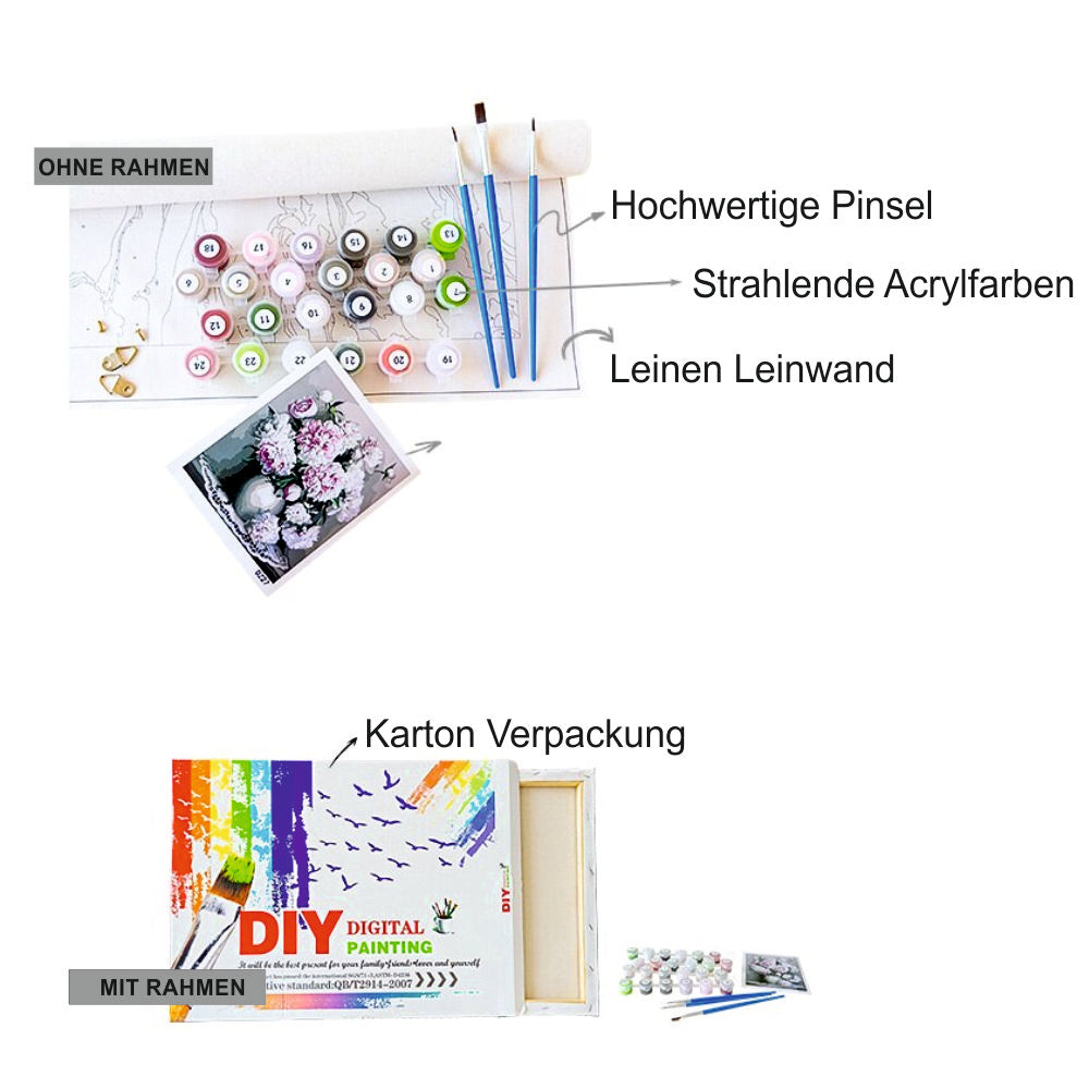 Malen nach Zahlen - Brücke im Herbst Der Malennachzahlen shop