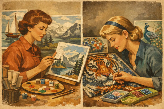 Malen nach Zahlen versus Diamantmalerei