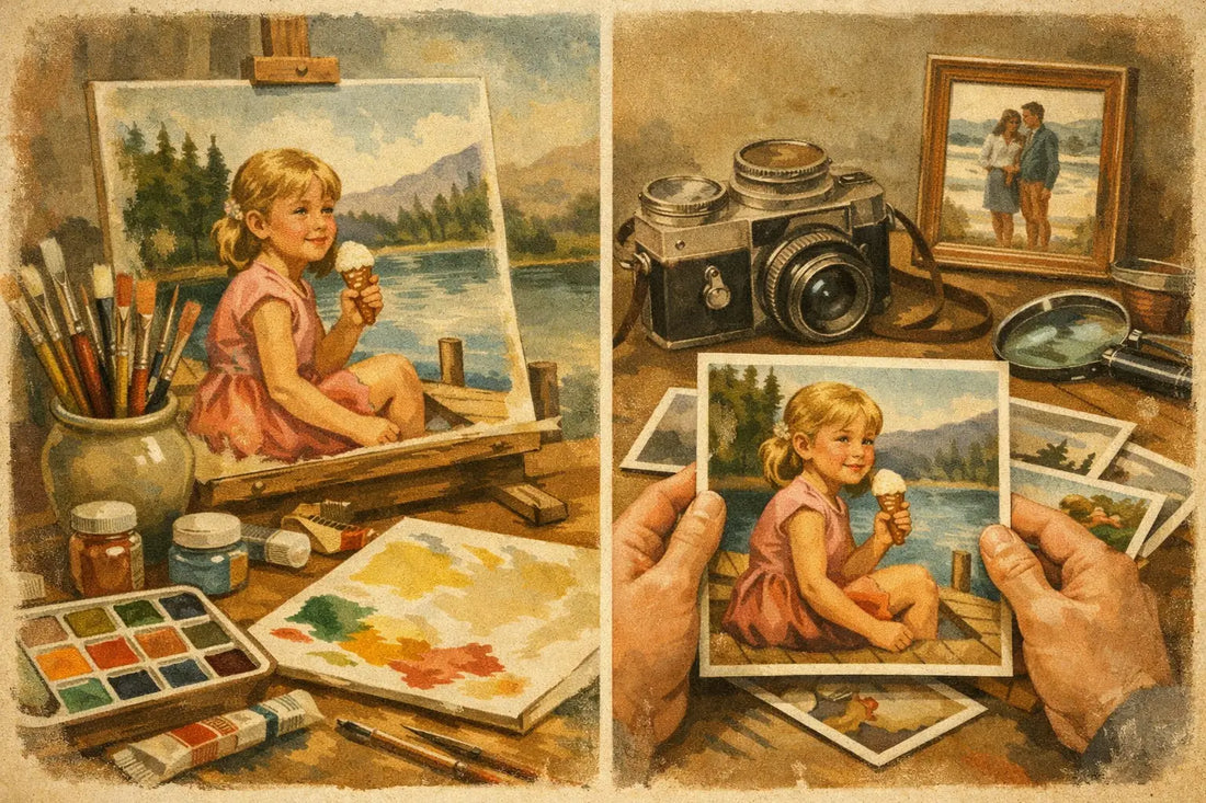 Personalisiertes Malset versus Fotodruck im Vergleich