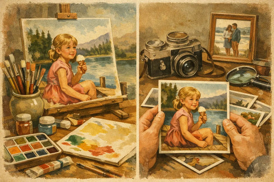 Personalisiertes Malset versus Fotodruck im Vergleich