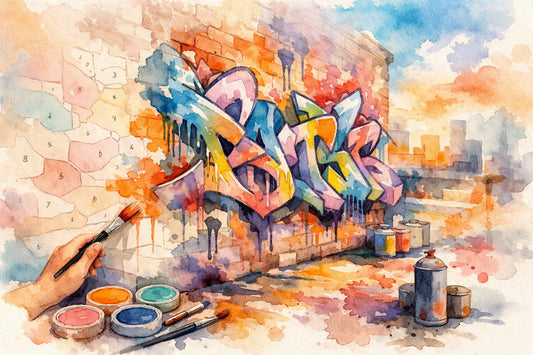 Malen nach Zahlen Graffiti für kreative Wände