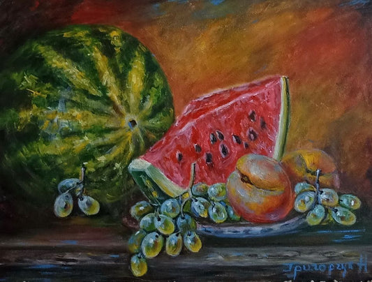 Malen nach Zahlen - Watermelon and Grapes