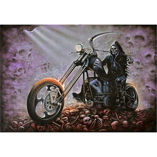 Malen nach Zahlen - Sensenmann auf dem Motorrad Der Malennachzahlen shop 