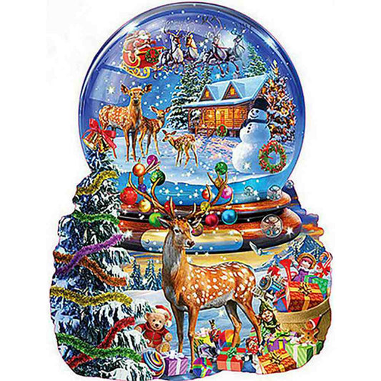 Malen nach Zahlen - Winterliche Schneekugel Der Malennachzahlen shop 